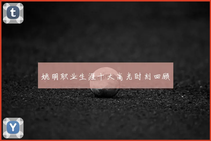 姚明职业生涯十大高光时刻回顾